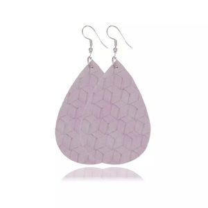 Faux Leather Lightweight Leaf Earrings